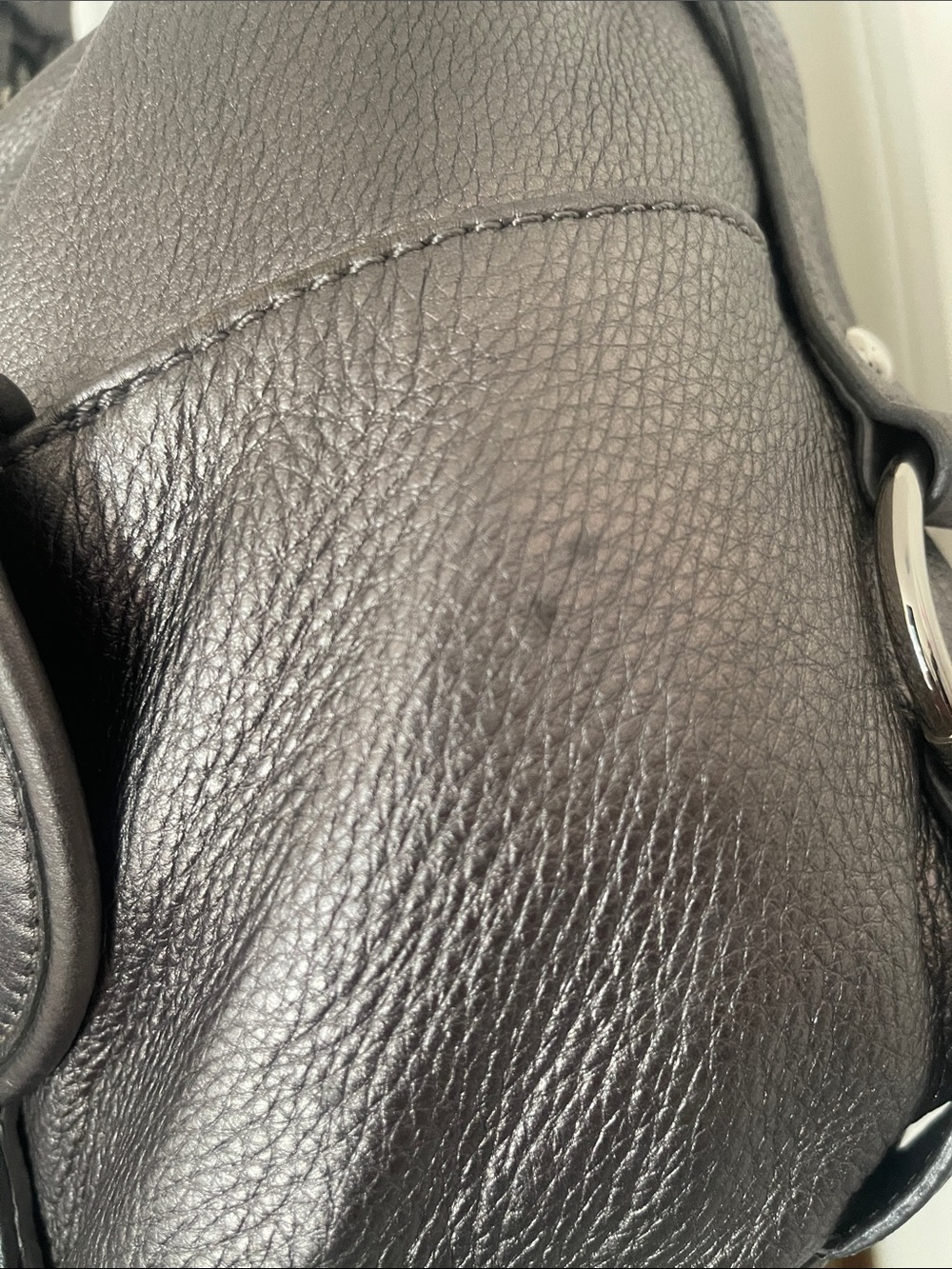 Michael Kors Pewter Metallic Pebble Leather Hobo Bag - Picture 3 of 13